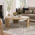 42” Round Oak Finish Wood Coffee Table M630
