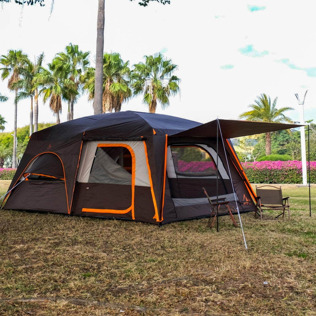 Extra Large 12 Person 2 Room 3 Door Waterproof Double Layer Cabin Tent S7930