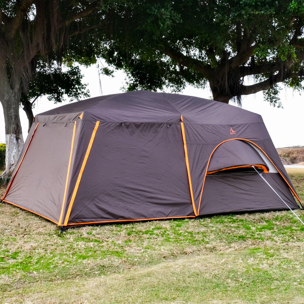 Extra Large 12 Person 2 Room 3 Door Waterproof Double Layer Cabin Tent S7930