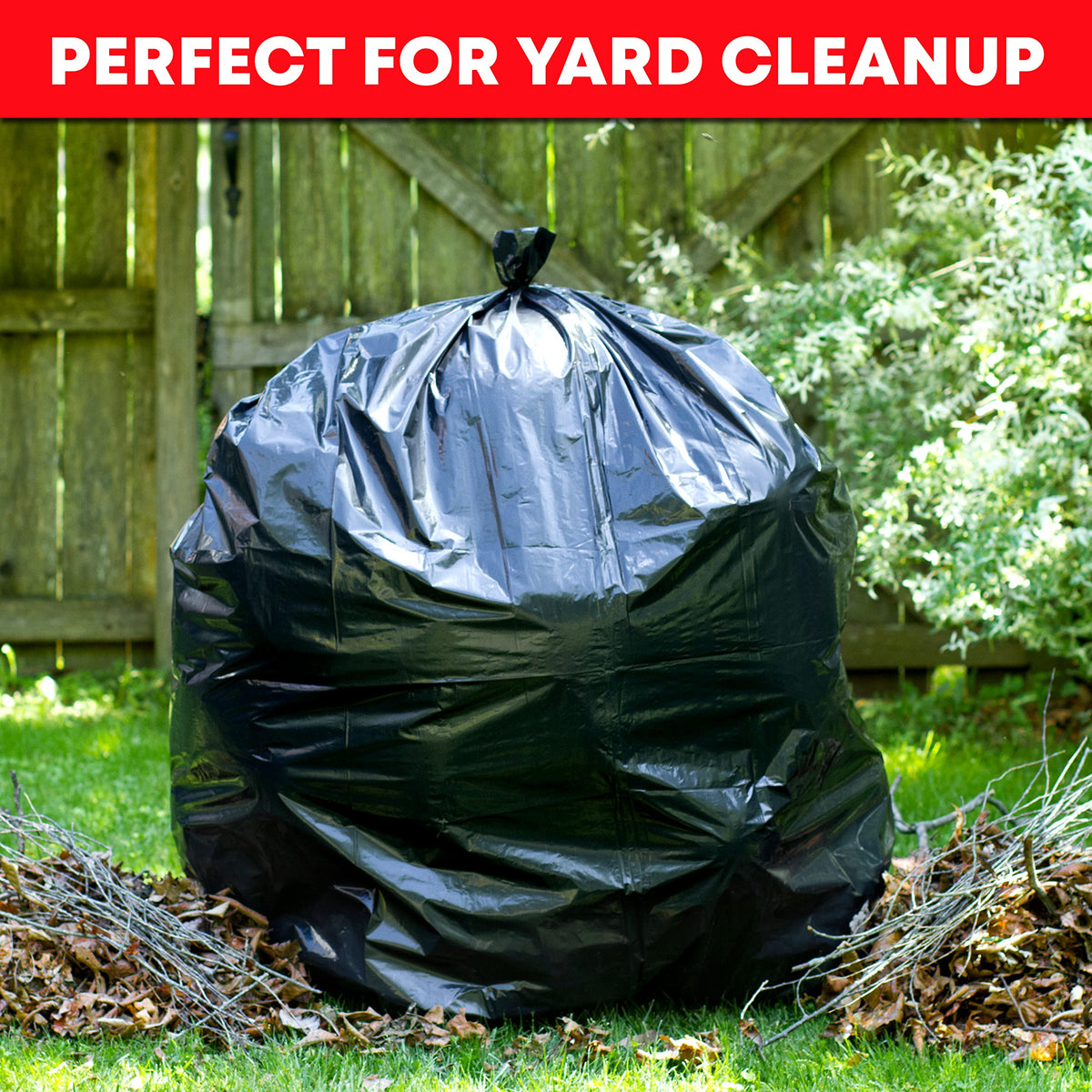 95-96 Gallon Black Heavy Duty Trash Bags with Ties L243518