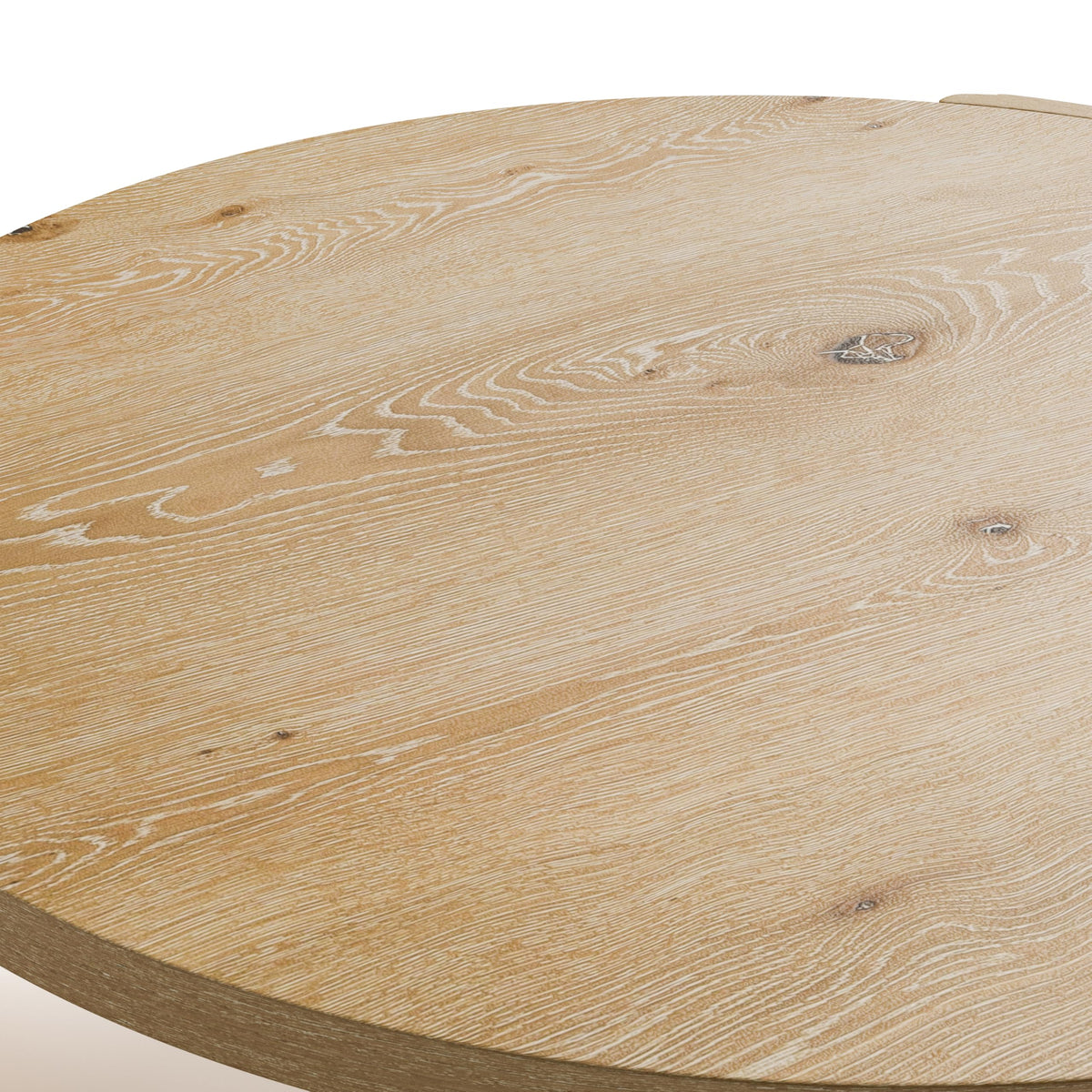 42” Round Oak Finish Wood Coffee Table M630